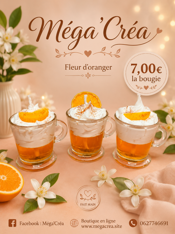 BOUGIE GOURMANDE FLEUR D'ORANGER