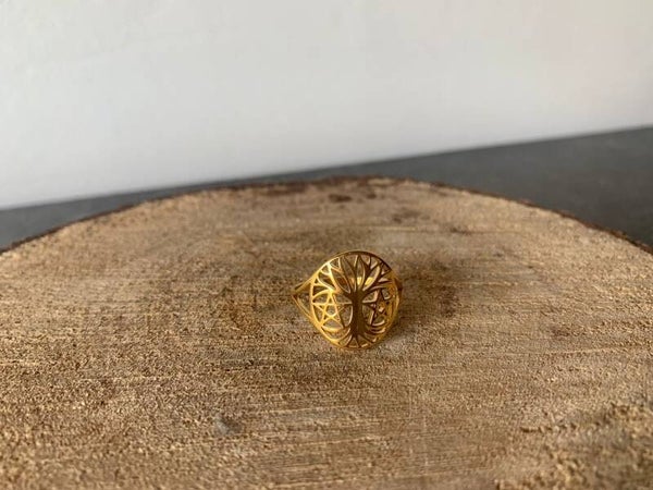 Dames ring ( levensboom) goud