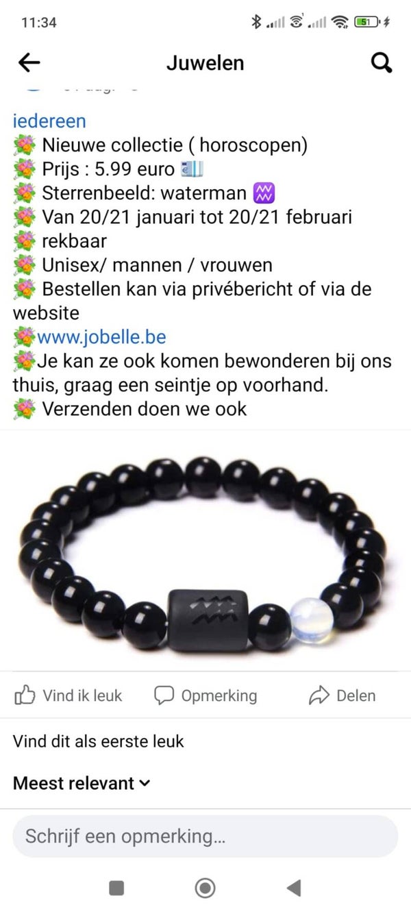 Unisex waterman ♒ armbandjes