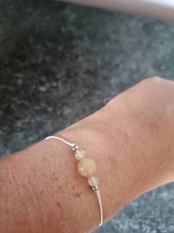 Verstelbaar dames armbandje ( Citrine: sterrenbeeld: schorpioen 🦂)