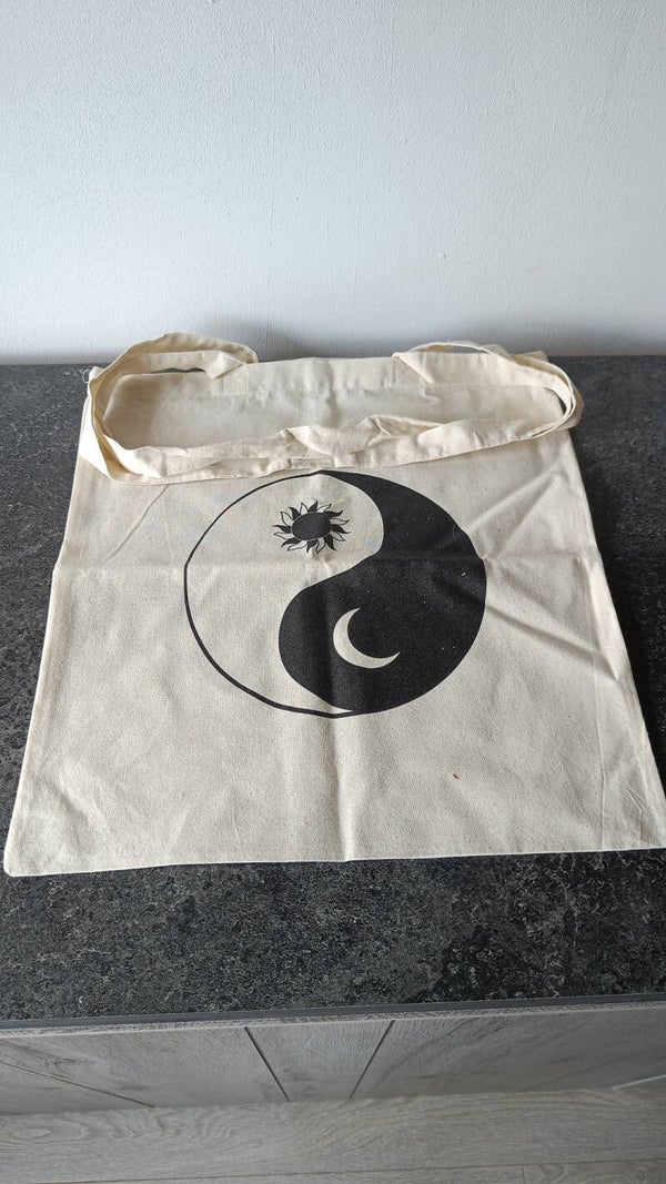 Totebag ( volle maan, zon , ying/yang