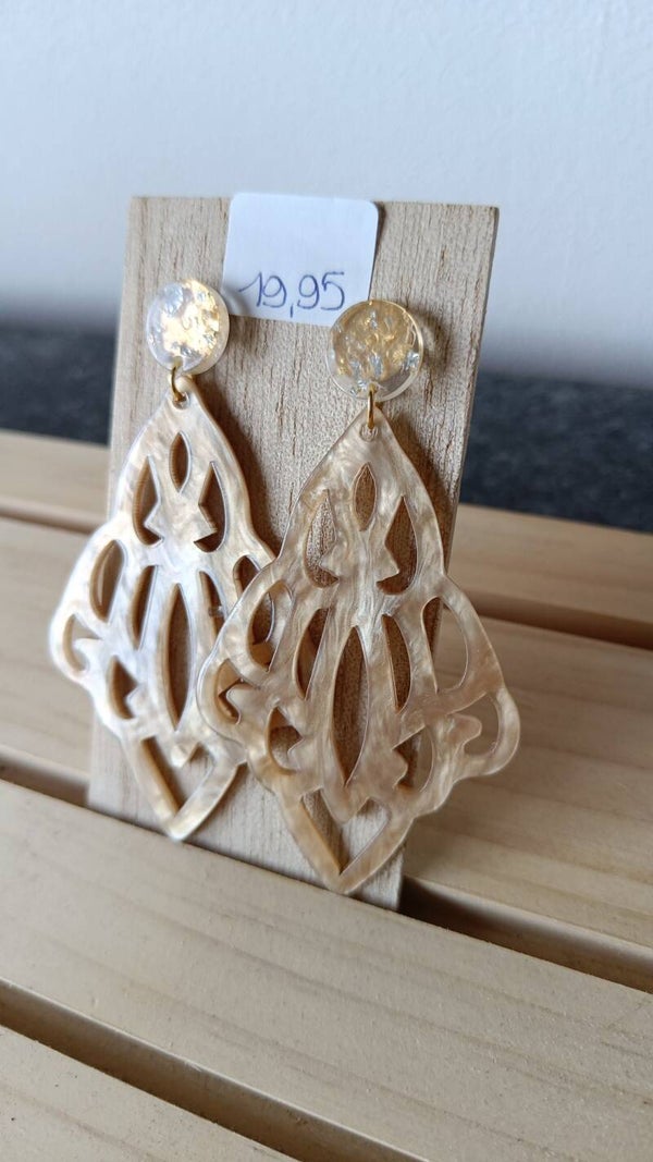 Oorbellen ( beige, Bohemen)