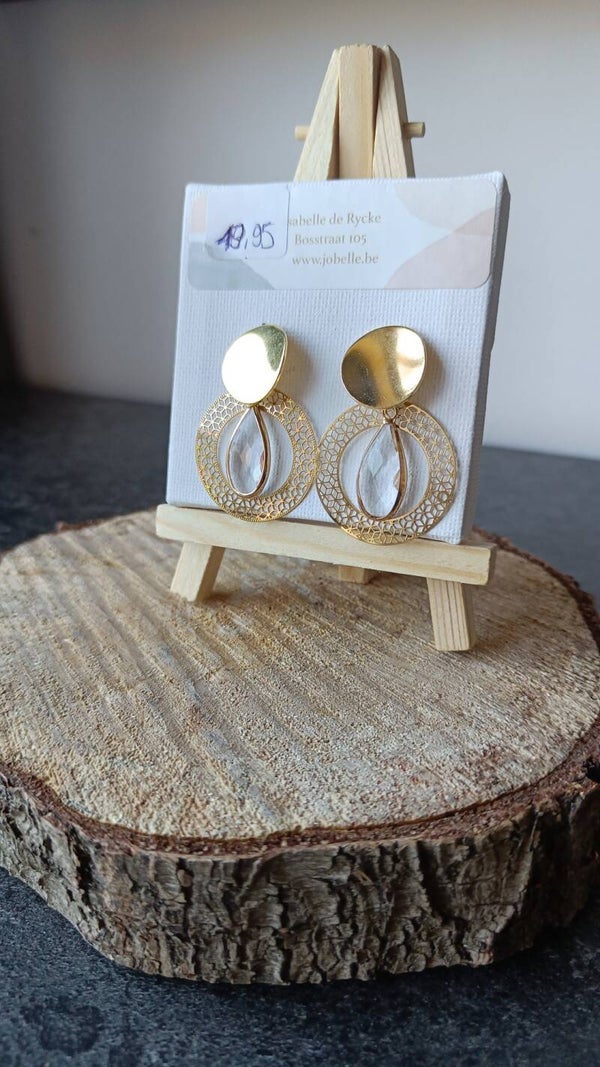 Oorbellen ( goud, cirkel, druppel)