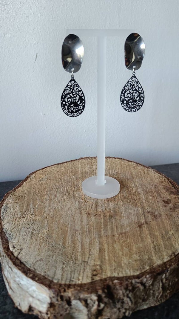 Oorbellen ( zwart, Bohemen)