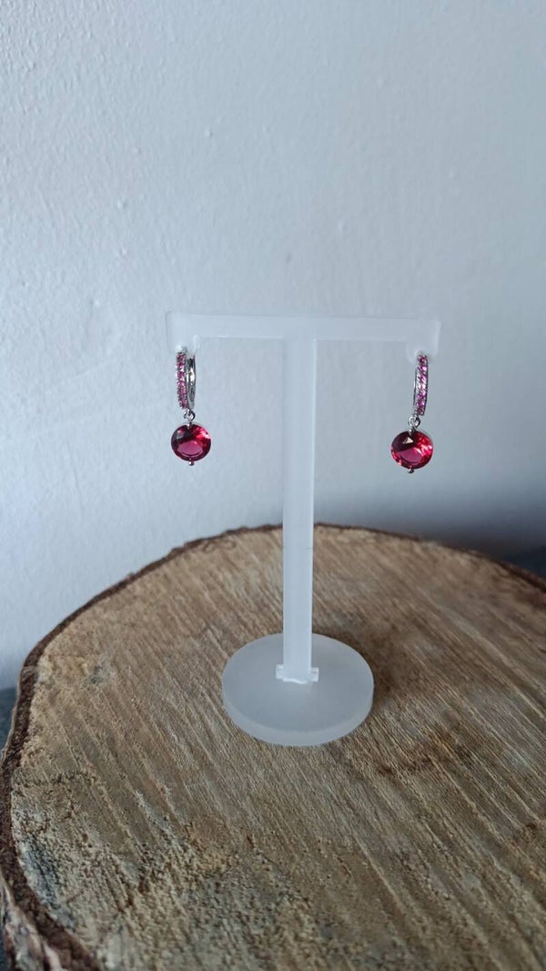 Oorbellen ( fushia roze)