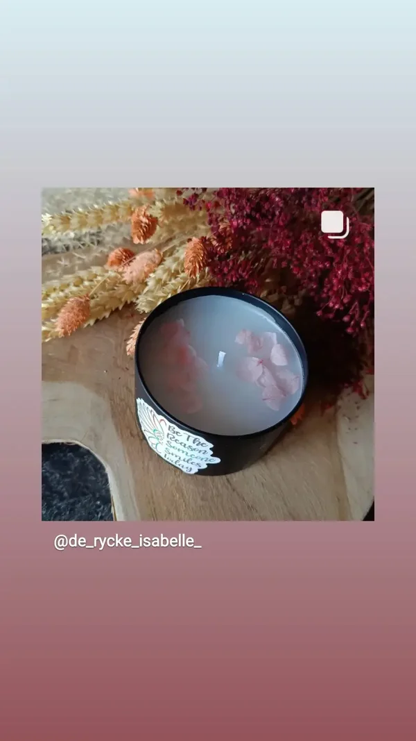 Self-made kaarsen ( lady milly, Be the Reason Someone Smiles Today)