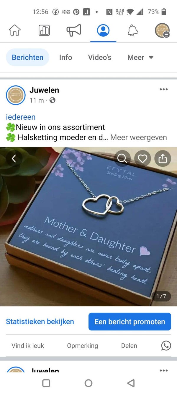 Dames halsketting ( hartjes)
