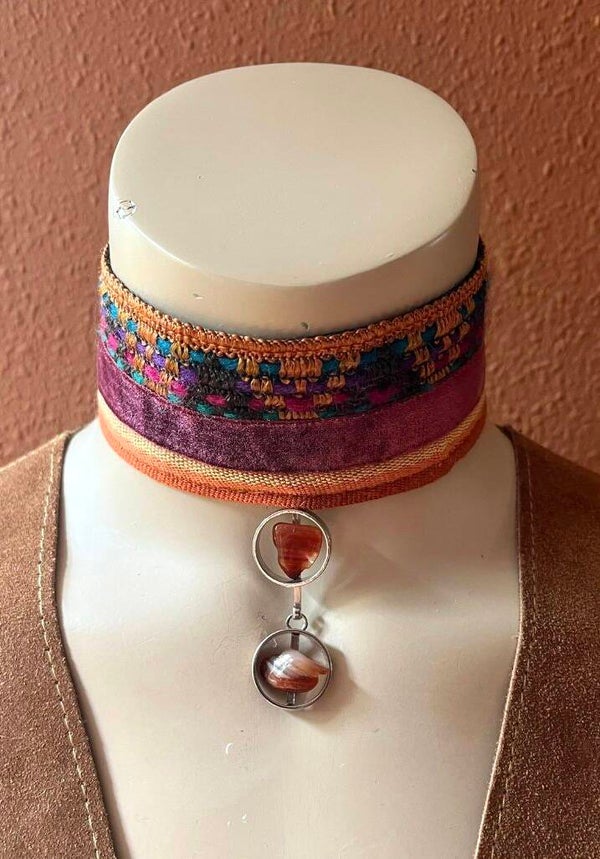 Bonsoir Saar vintage remade choker #12