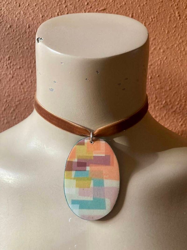 Bonsoir Saar vintage remade choker #59
