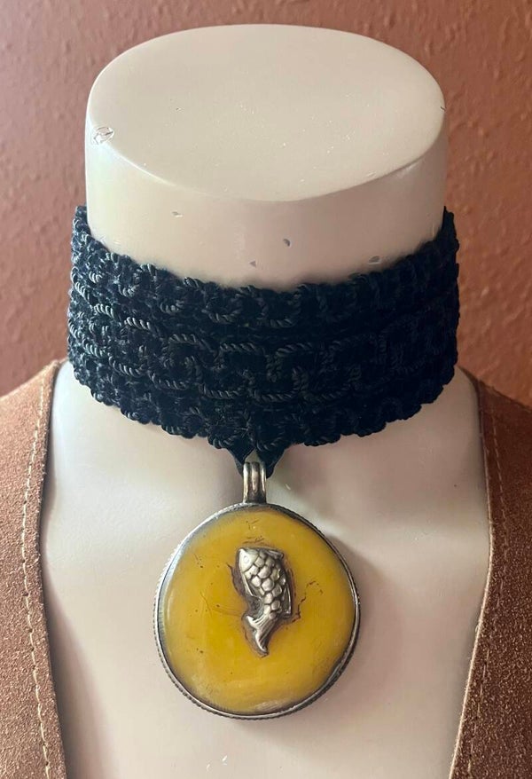 Bonsoir Saar vintage remade choker #5