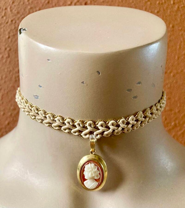 Bonsoir Saar vintage remade choker #54