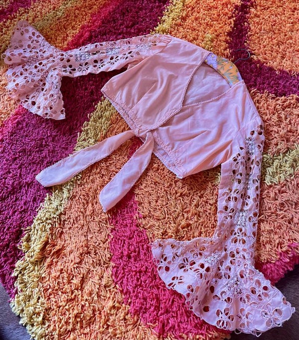 La Madrague flared sleeve blouse