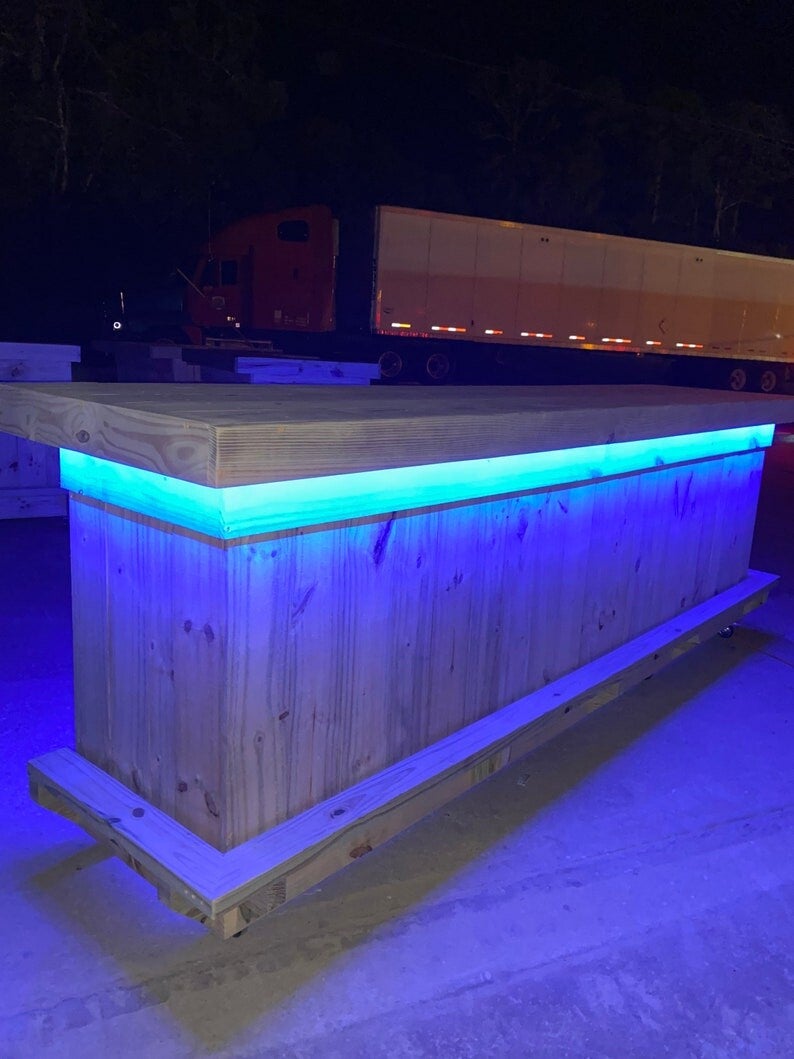 Light up custom outdoor bar