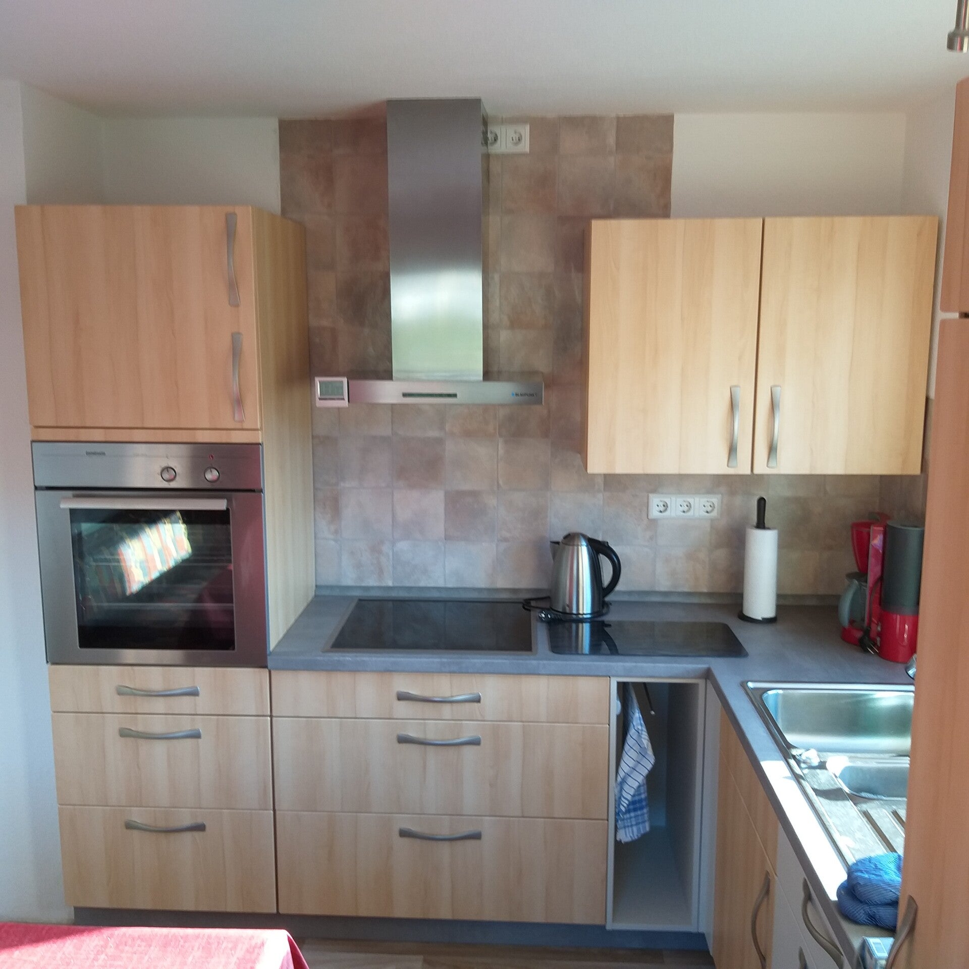 die Einbauküche in der Ferienwohnung Rehberg