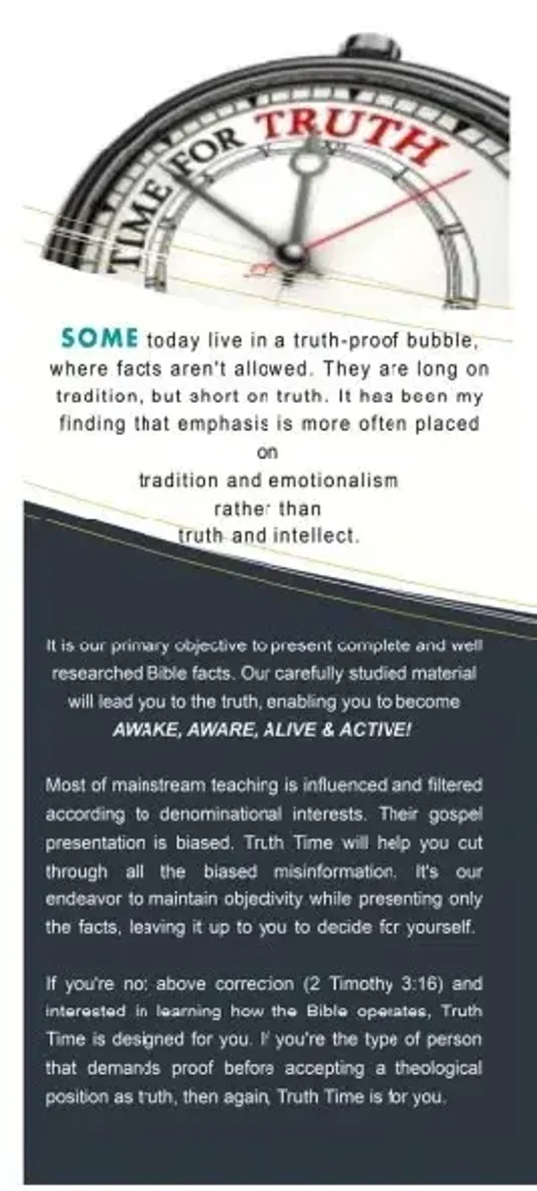 TTR Bi-Fold Brochure - Rightly Dividing the Word of Truth