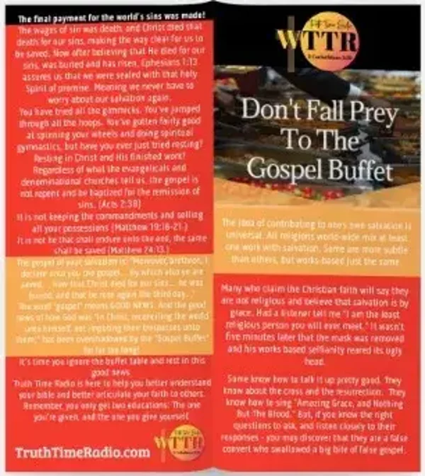 TTR Tract - Don't Fall Prey to the Gospel Buffet