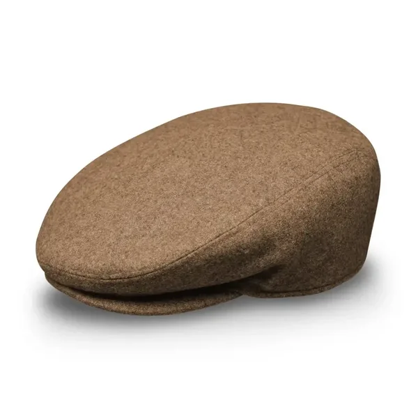Winterpet Flatcap met voering, Flatcap Fiebig klassiek model kleur beige
