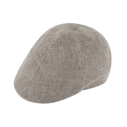 FlatCap Platte pet, Fiebig 6-Panel linnen Beige