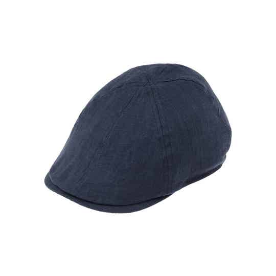 Flatcap Linnen Blauw Fiebig