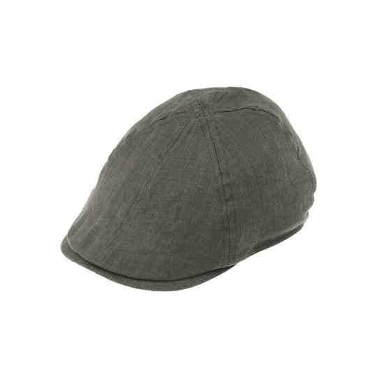 Flatcap Linnen Olijf Fiebig