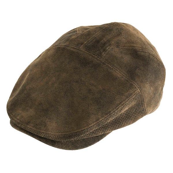 Leren platte pet, goed afgewerkt! Van Faustmann