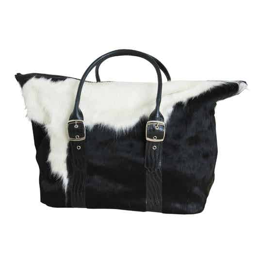TRAVEL BAG COW kleur: zwart