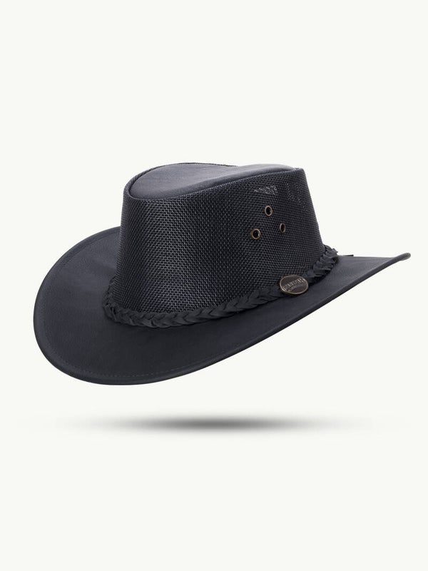 Zomerhoed Barmah Bushie Fullgrain Cooler zwart
