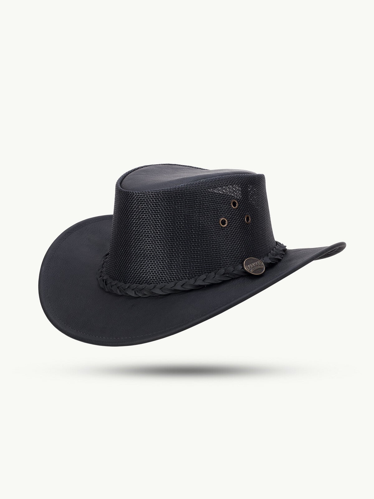 Zomerhoed Barmah Bushie Kangaroo leather Cooler zwart