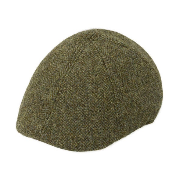 Flatcap 6-Panel Visgraatmotief Olijf groen Fiebig
