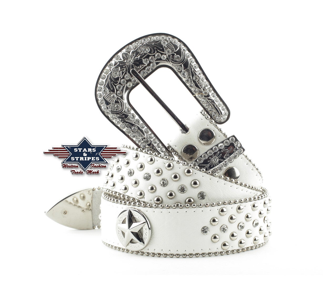 Riem Stars&Stripes Stone 2 Wit