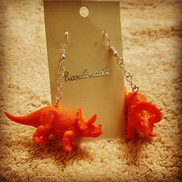 Dinosaur earrings
