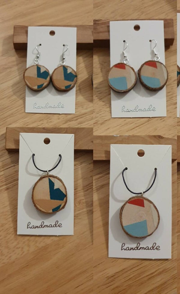 Abatract shape Wood slice set