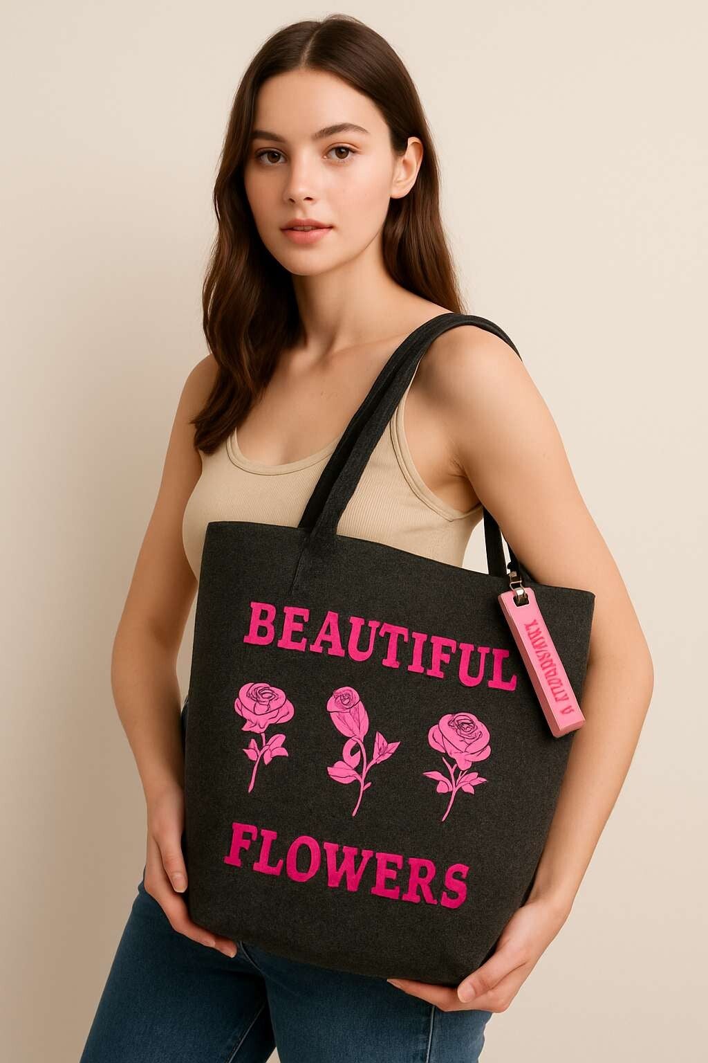 DAMES TASSEN , MET EIGEN TEKST EN AFBEELDING.