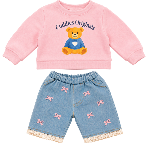 Cuddles originals outfit roze