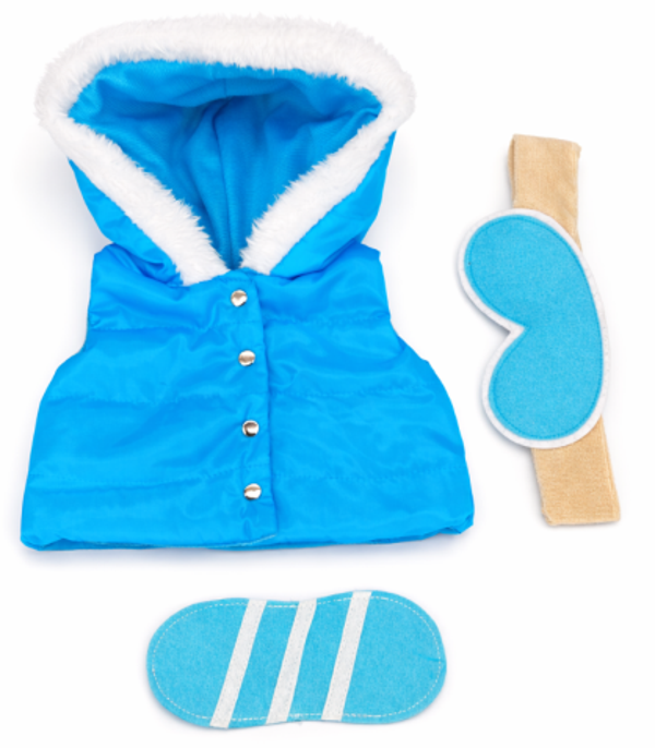 Blauwe Snowboarder outfit