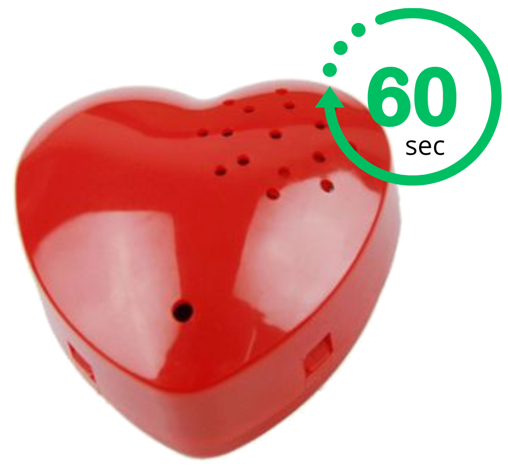 Neem je eigen geluid of boodschap op (60 sec)