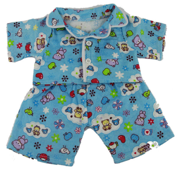 Blauwe pyjama met beertjes