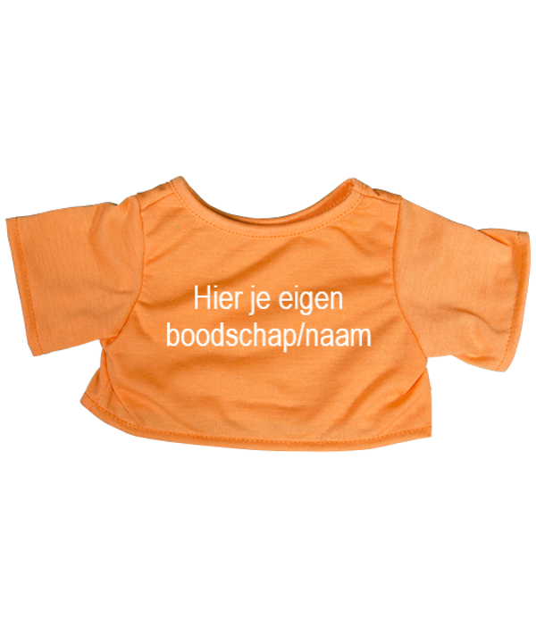 Oranje T-shirt bedrukt