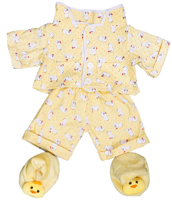 Pyjama kuikentjes met pantoffels