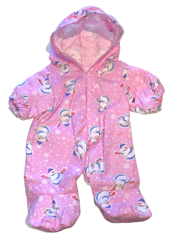 Roze sneeuwman onesie