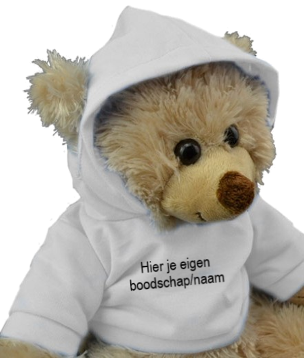 Witte hoodie bedrukt