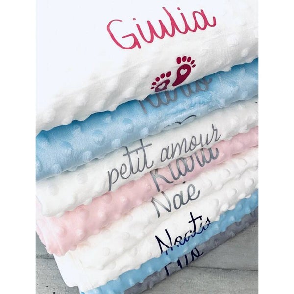 Couverture plaid bébé personnalisé