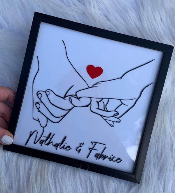 Cadre personnalisé de couple