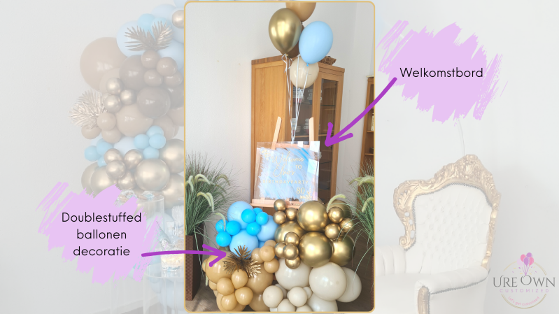 Ballonen decoratie, welkomstbord in Spijkenisse