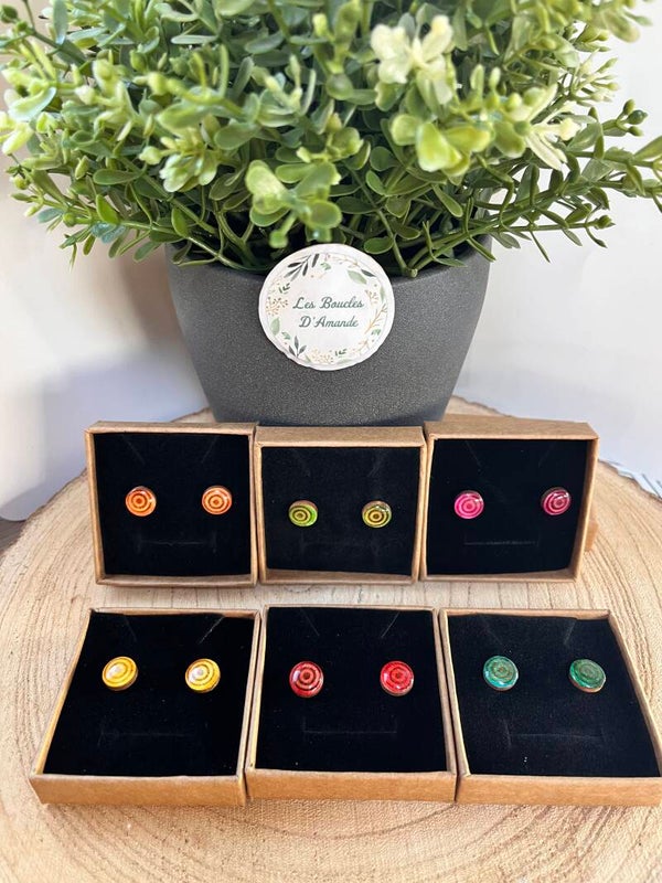 Clous bois pyrogravés - couleurs au choix