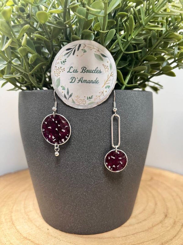 Asymétrique pétale de rose argenté