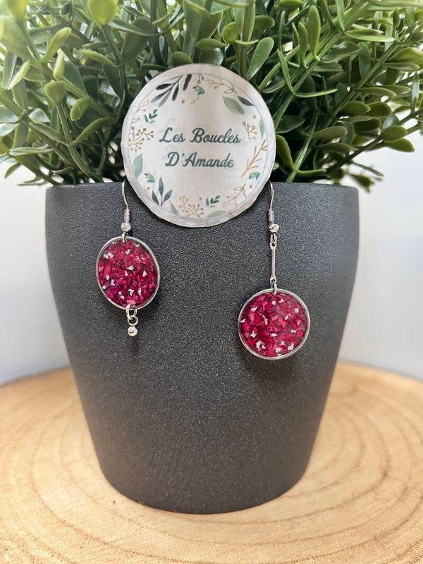 Asymétrique pétale de rose argenté