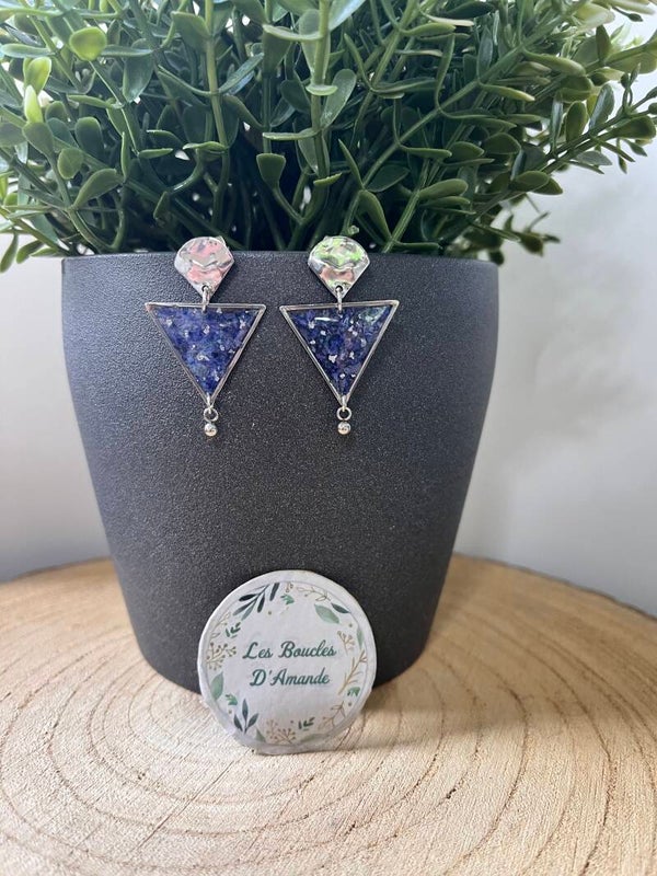 Boucles triangles Delphinium