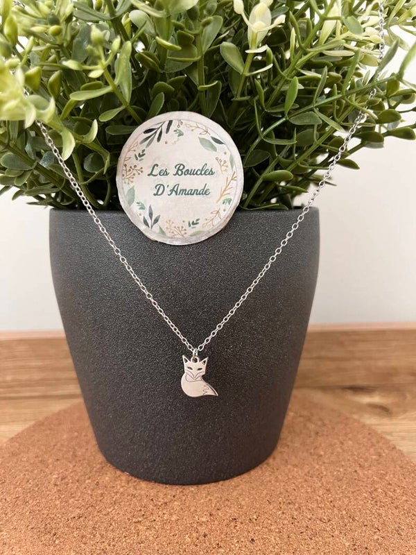 Collier argenté renard