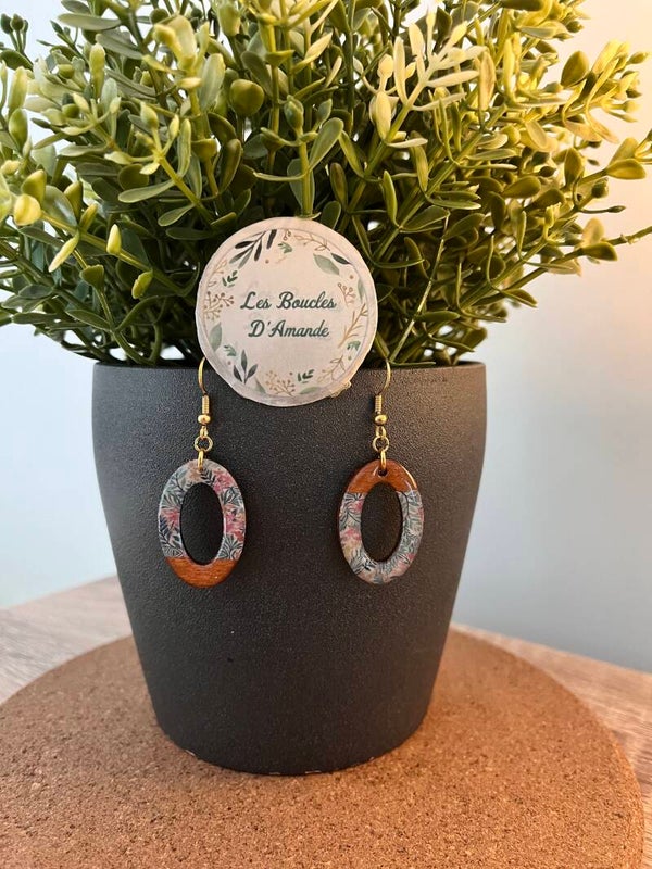 Boucles bois tropical doré